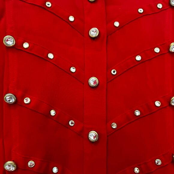 Vintage 1980s La Costa Spa Rhinestone Jumpsuit – Size 8 – Holiday Glam Statement - Picture 11 of 11